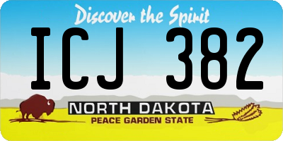ND license plate ICJ382