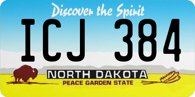 ND license plate ICJ384