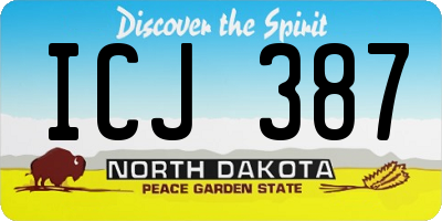 ND license plate ICJ387
