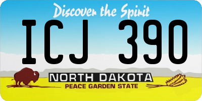 ND license plate ICJ390
