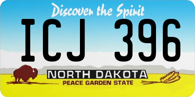 ND license plate ICJ396