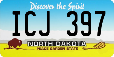 ND license plate ICJ397