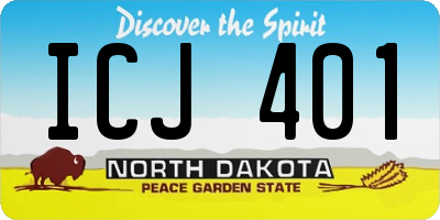 ND license plate ICJ401