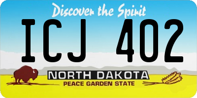 ND license plate ICJ402