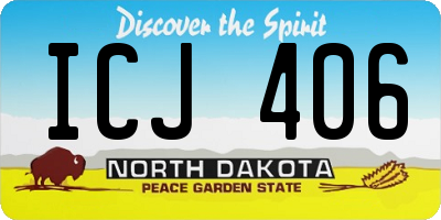 ND license plate ICJ406