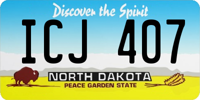 ND license plate ICJ407
