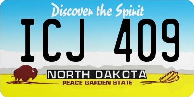 ND license plate ICJ409