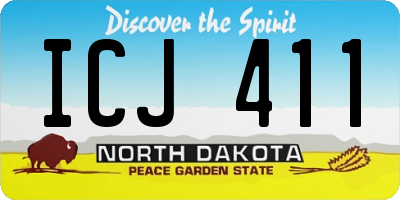 ND license plate ICJ411