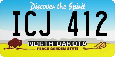 ND license plate ICJ412