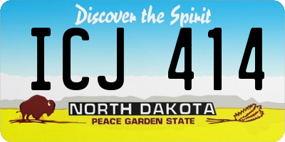ND license plate ICJ414