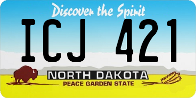 ND license plate ICJ421