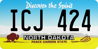 ND license plate ICJ424