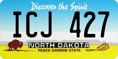 ND license plate ICJ427