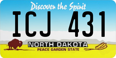 ND license plate ICJ431