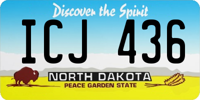 ND license plate ICJ436