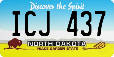 ND license plate ICJ437