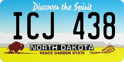 ND license plate ICJ438