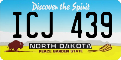 ND license plate ICJ439