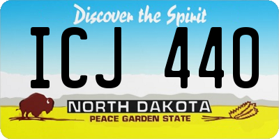ND license plate ICJ440