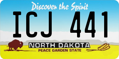 ND license plate ICJ441