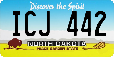 ND license plate ICJ442