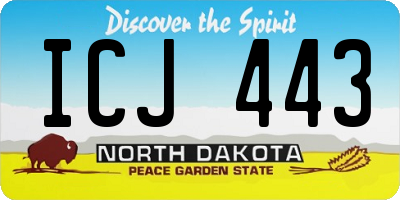 ND license plate ICJ443