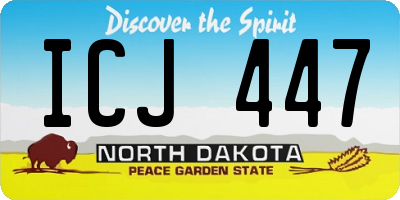 ND license plate ICJ447
