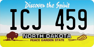 ND license plate ICJ459