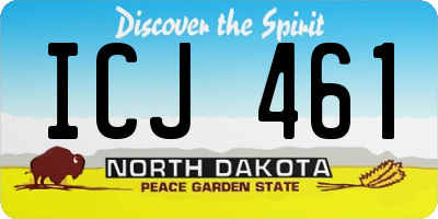 ND license plate ICJ461