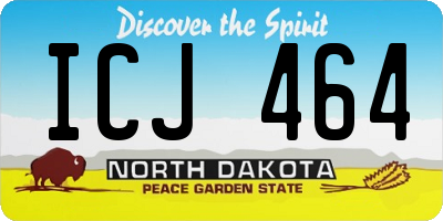 ND license plate ICJ464