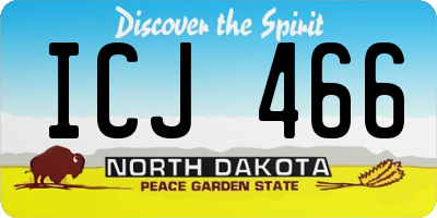 ND license plate ICJ466