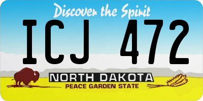ND license plate ICJ472