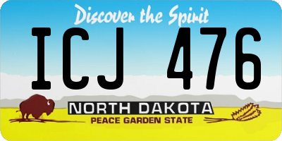 ND license plate ICJ476