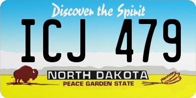 ND license plate ICJ479