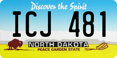 ND license plate ICJ481