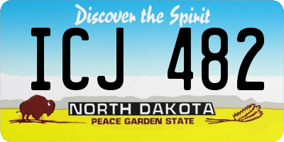 ND license plate ICJ482