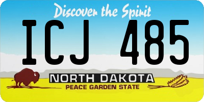 ND license plate ICJ485