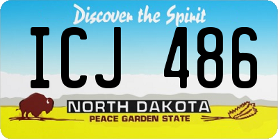 ND license plate ICJ486