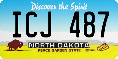 ND license plate ICJ487