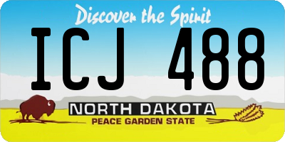ND license plate ICJ488
