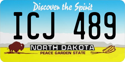 ND license plate ICJ489