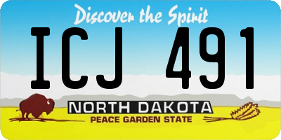 ND license plate ICJ491