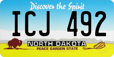 ND license plate ICJ492