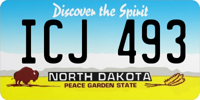 ND license plate ICJ493