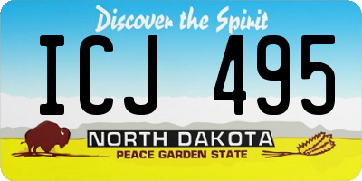 ND license plate ICJ495