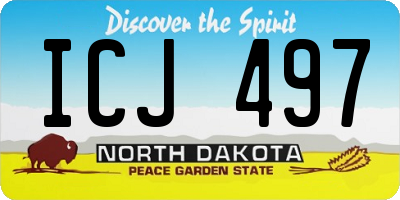 ND license plate ICJ497