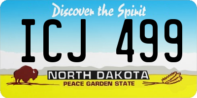 ND license plate ICJ499