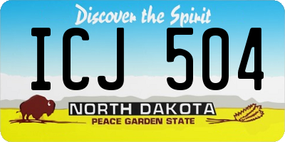 ND license plate ICJ504
