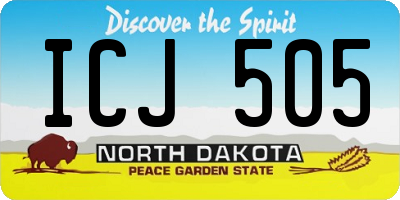 ND license plate ICJ505