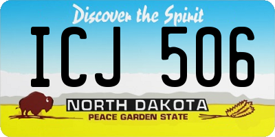 ND license plate ICJ506